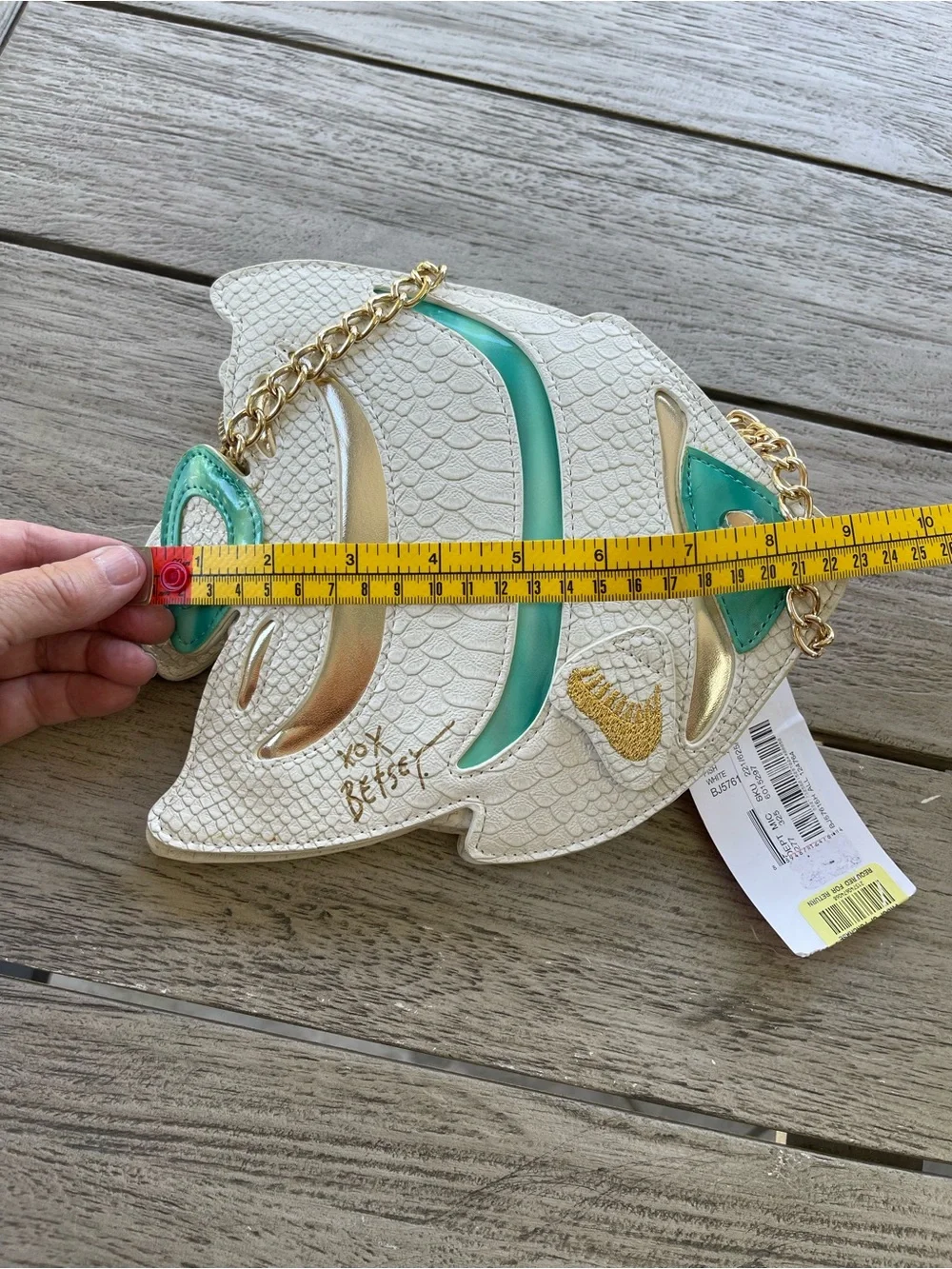 Betsey Johnson Kitsch Fishy Shaped “Plenty Of Fish In The Sea” Crossbody Bag NWT - Picture 7 of 8
